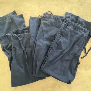 Cherokee navy scrub pants, boot cut, size XS (3 pairs)